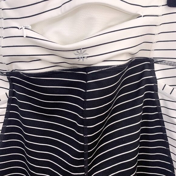 Athleta Stripe Relay Capri 2.0 Black White Size Medium - Picture 6 of 10